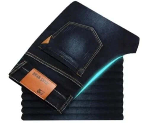 Men's Straight Leg Jeans Durable Denim, view 6 - Elena Harper