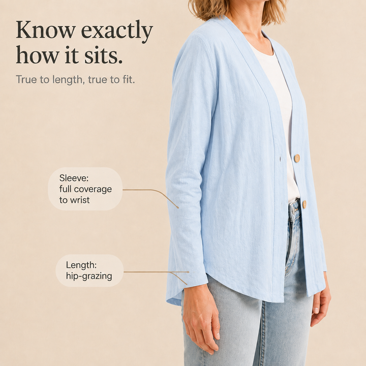Drapelle Breathable Knit V-Neck Cardigan - Elena Harper