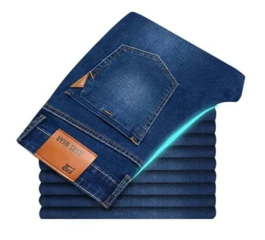 Men's Straight Leg Jeans Durable Denim, view 7 - Elena Harper
