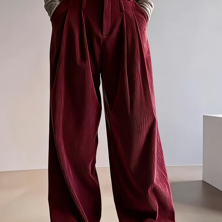 Celia Pleated Wide-Leg Trousers - Elena Harper