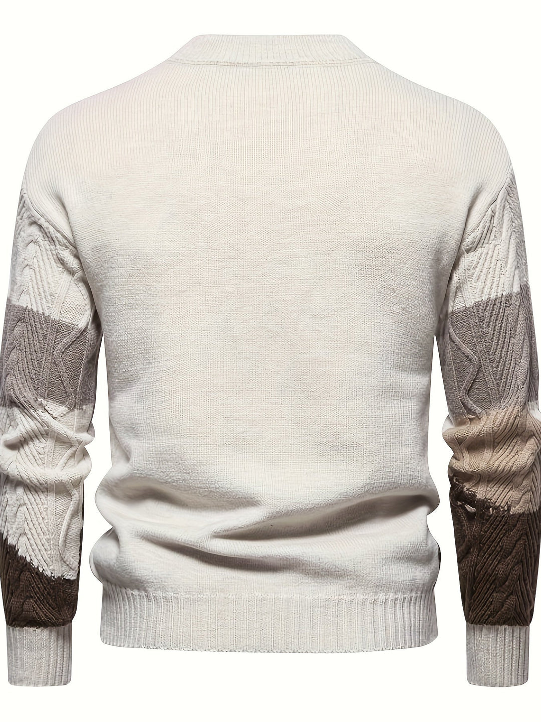 Simon Textured Colour-Block Sweater, view 3 - Elena Harper
