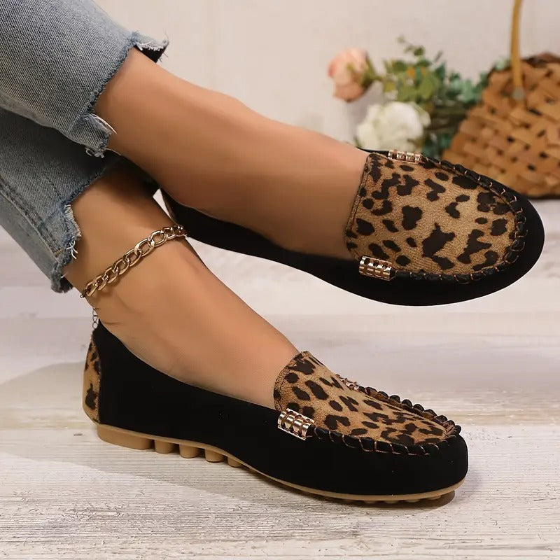 Comfortable Women's Slippers with Wild Leopard Print EB EB
