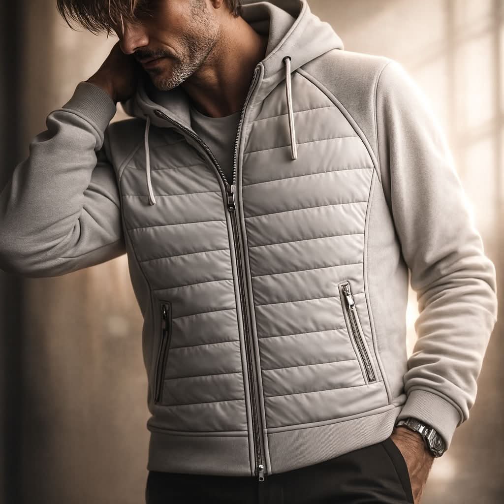 Robert | Modern and Warm Men's Puffer Jacket with Hood