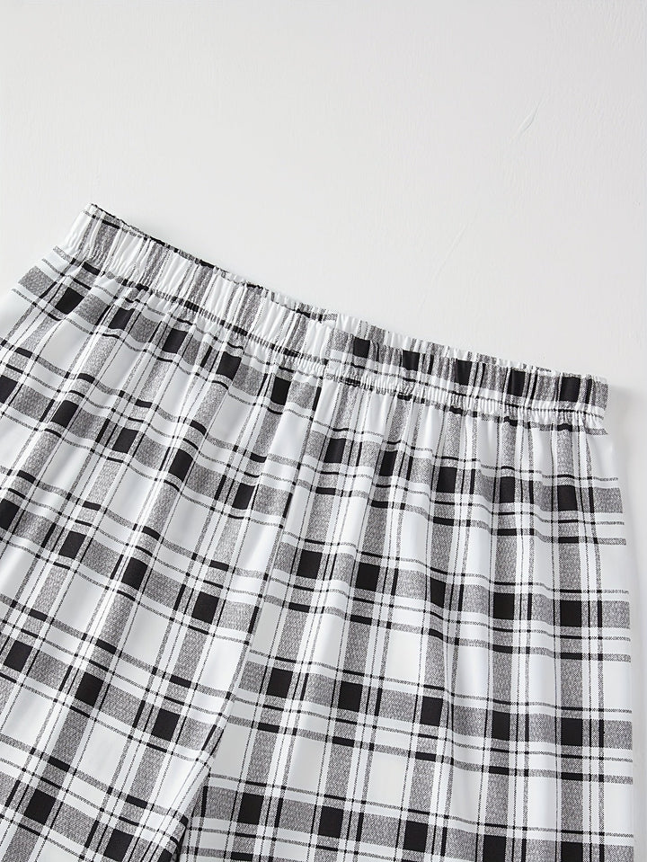 Tristan Relaxed Checkered Two-Piece Set, view 7 - Elena Harper
