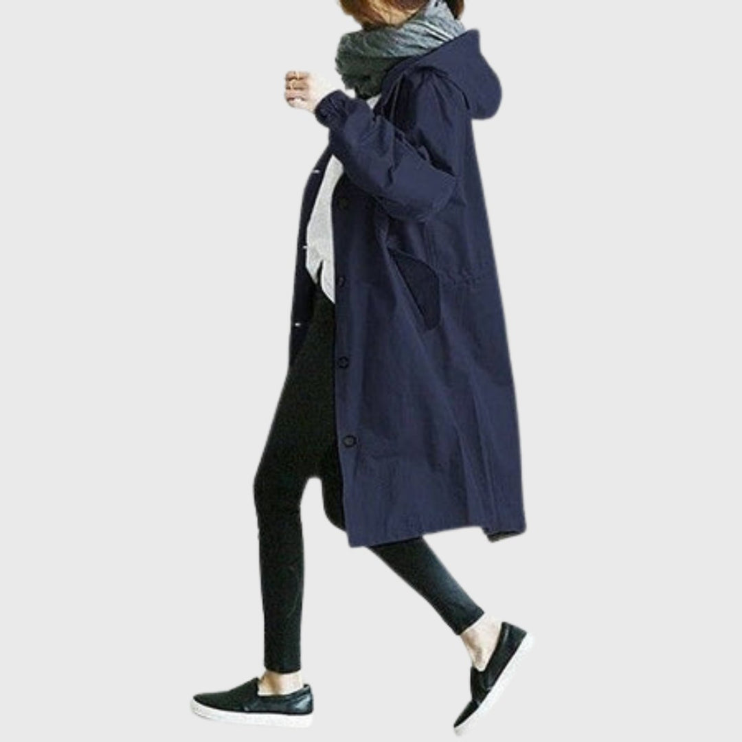 Christin | Water-Repellent and Elegant Hooded Trench Coat