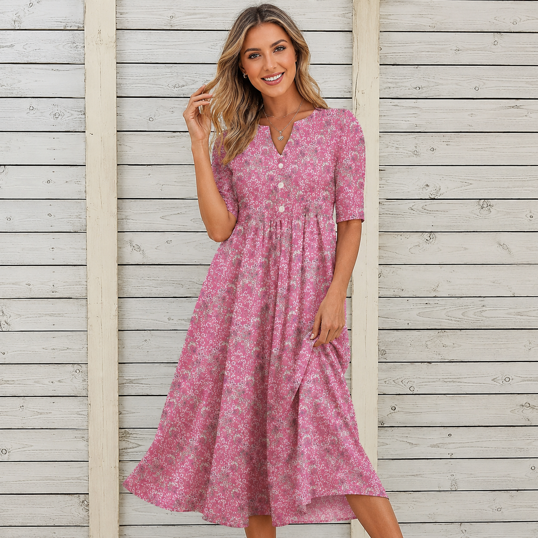 Danica™ | Flowing Floral Midi Dress