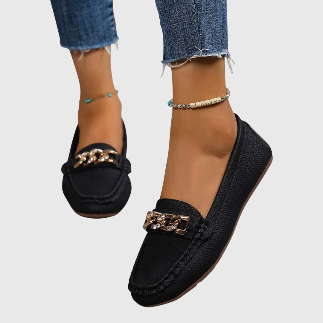 Melira | Orthopaedic loafers with metallic detail and design