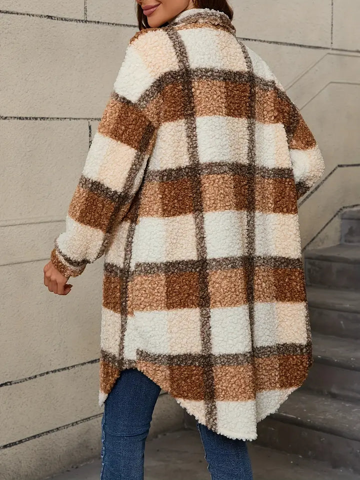 Isabelle™ | Comfortable Checked Teddy Coat