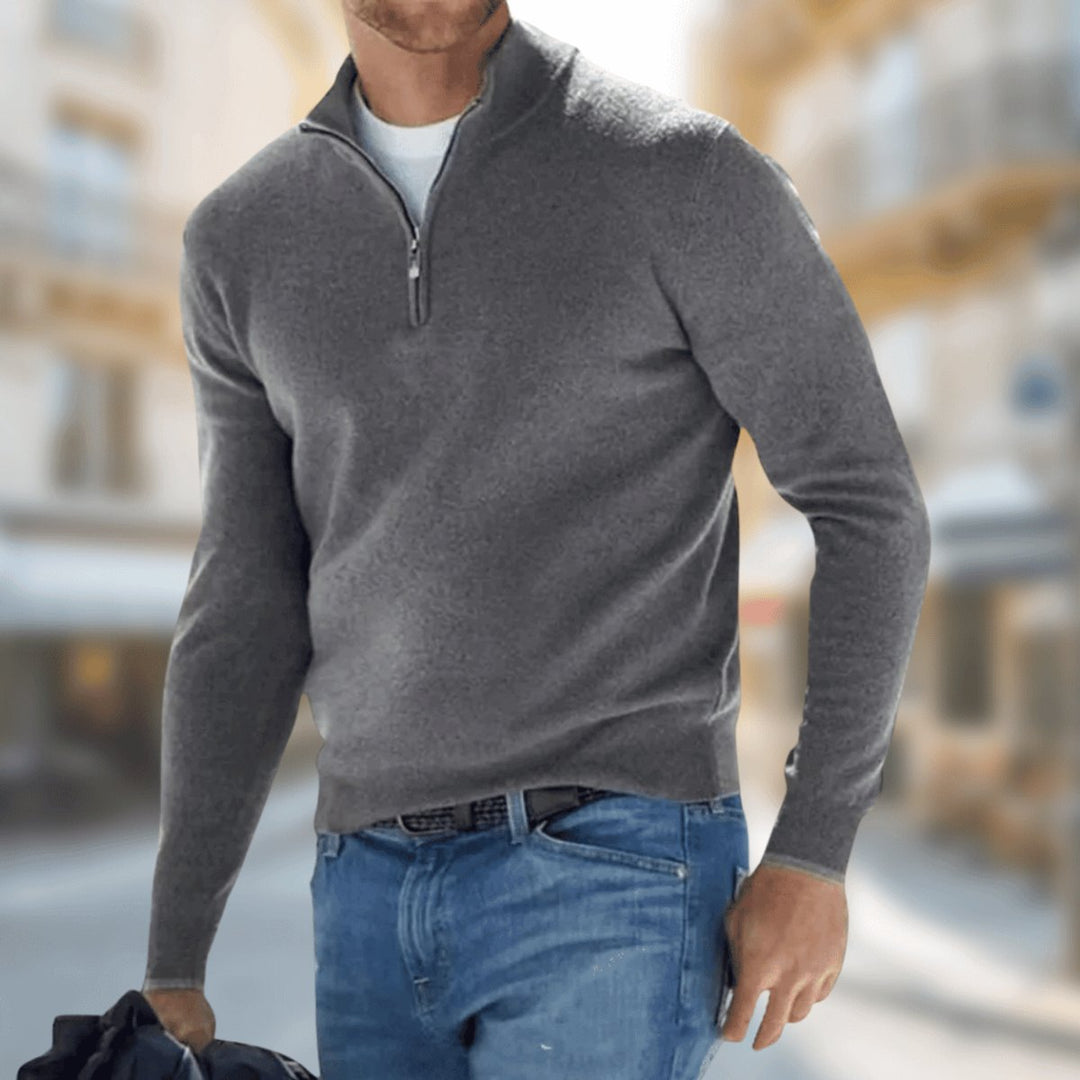 Sebastian | Lightweight Quarter-Zip Knit Sweater for Men