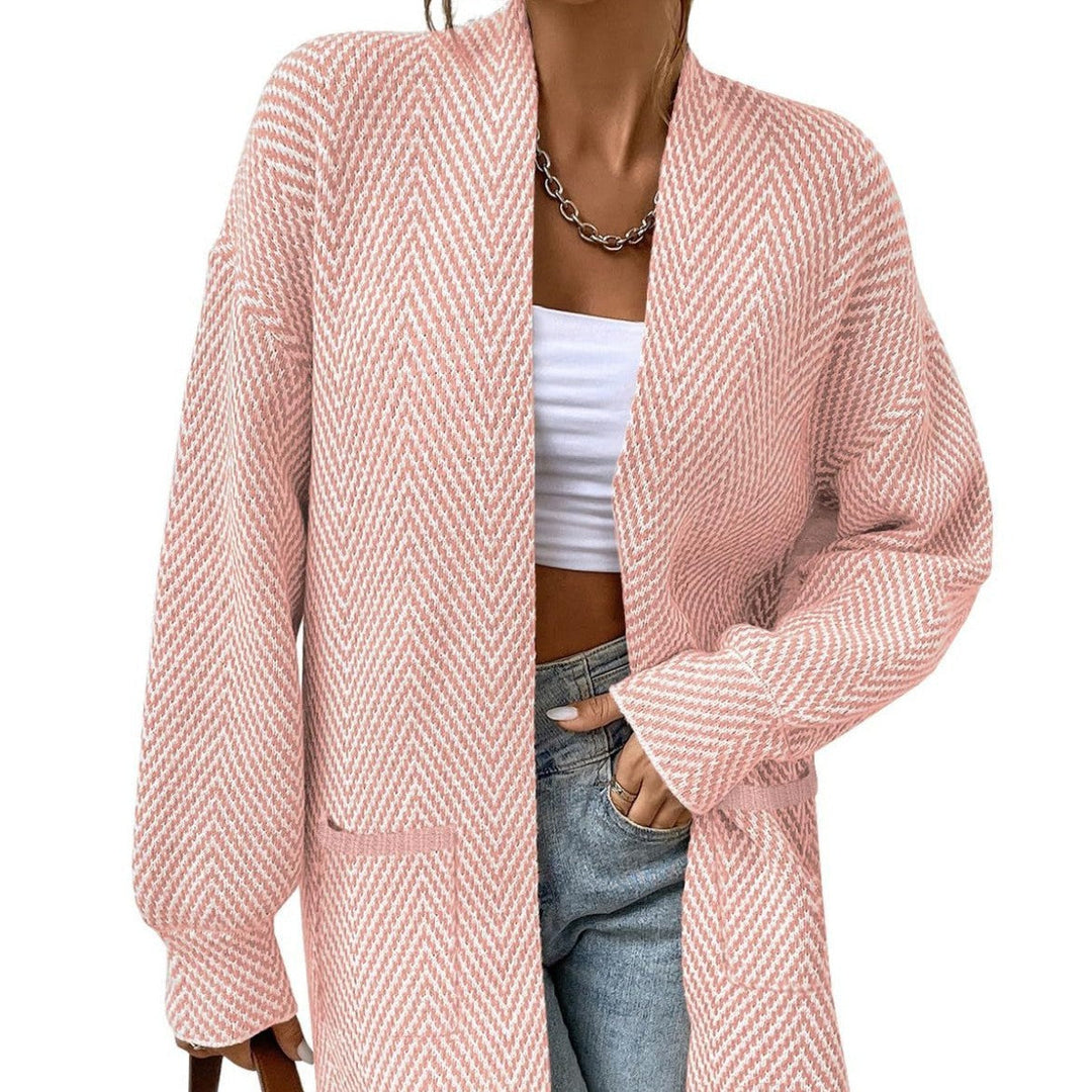Long Women's Sweater with Pockets Loose and Casual, view 5 - Elena Harper