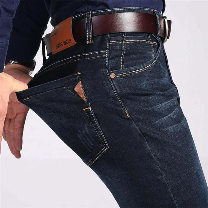 Men's Straight Leg Jeans - Durable Denim