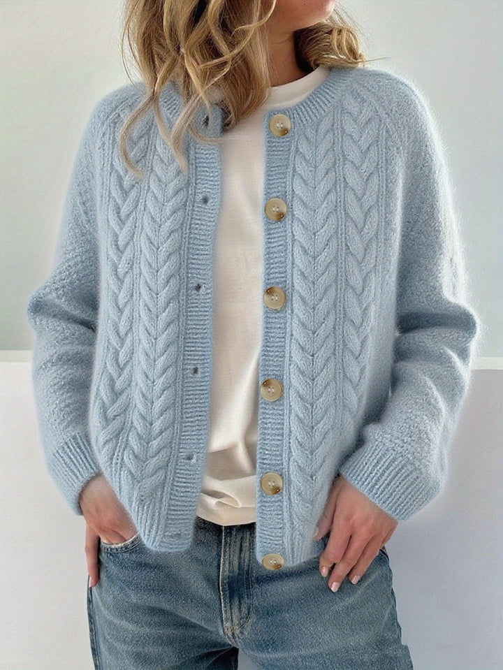 Germana Comfortable Knit Cardigan, view 3 - Elena Harper