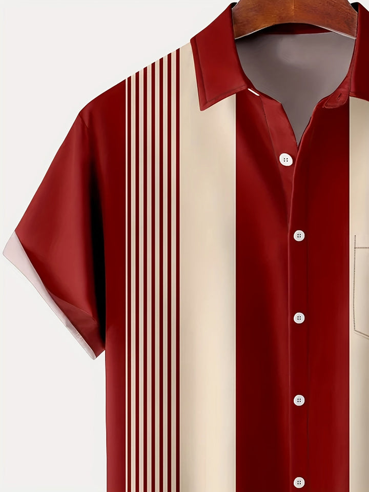 LAURENT MONACO | VINTAGE GEOMETRIC PATTERN SHIRT FOR MEN
