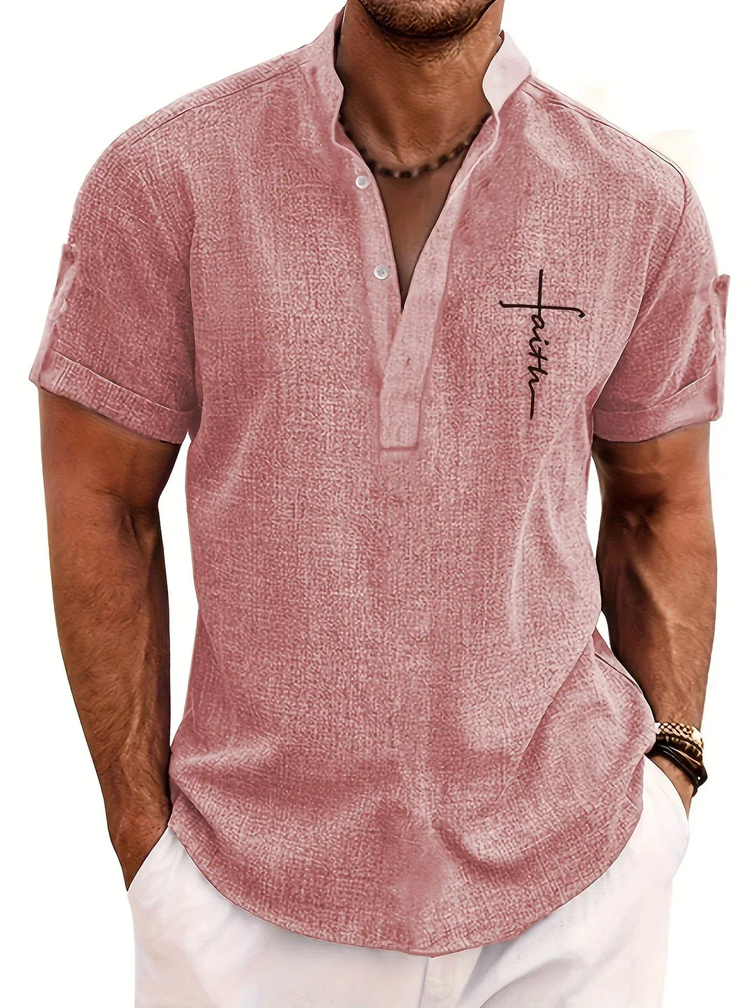 LAURENT MONACO | MEN'S HIGH COLLAR SHIRT