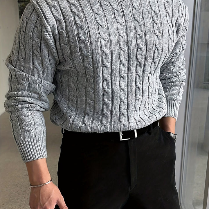 Maxim | Classic and Comfortable Men's Cable Knit Sweater