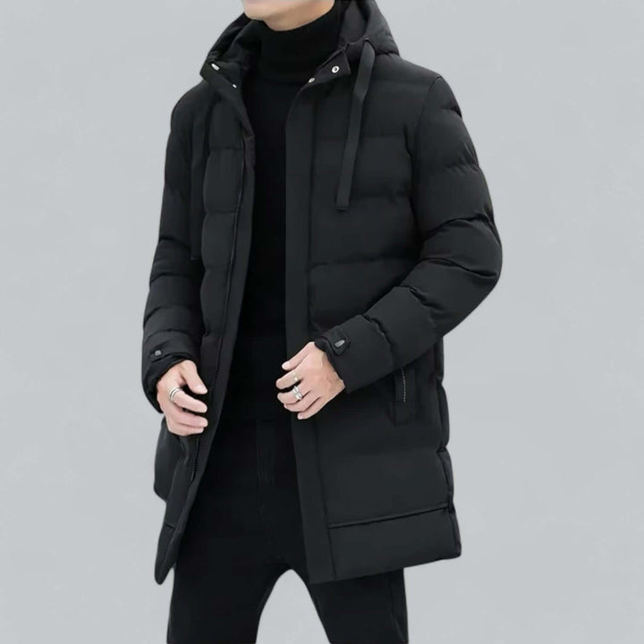 Longline Padded Winter Parka Coat, view 6 - Elena Harper