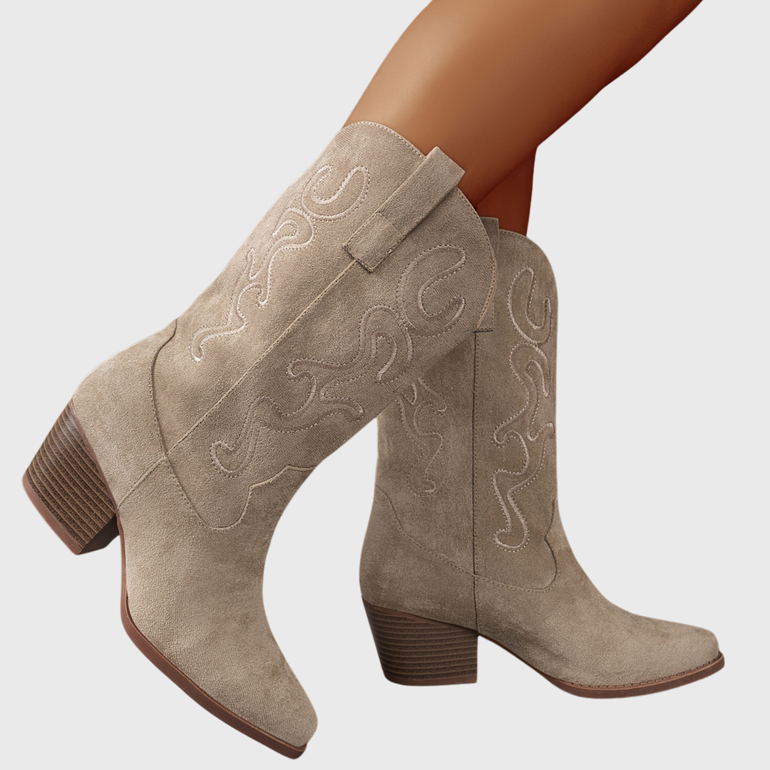 Jolene Eye-catching Western Cowboy Boots with Wide Calf Width, view 9 - Elena Harper