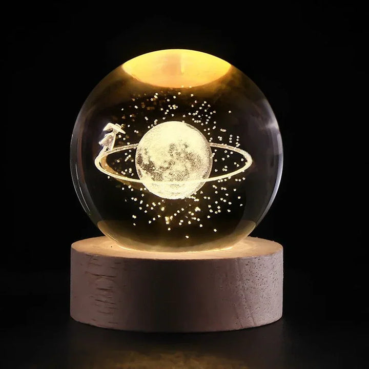 Glowing Crystal Ball with 3D Engraving Night Light