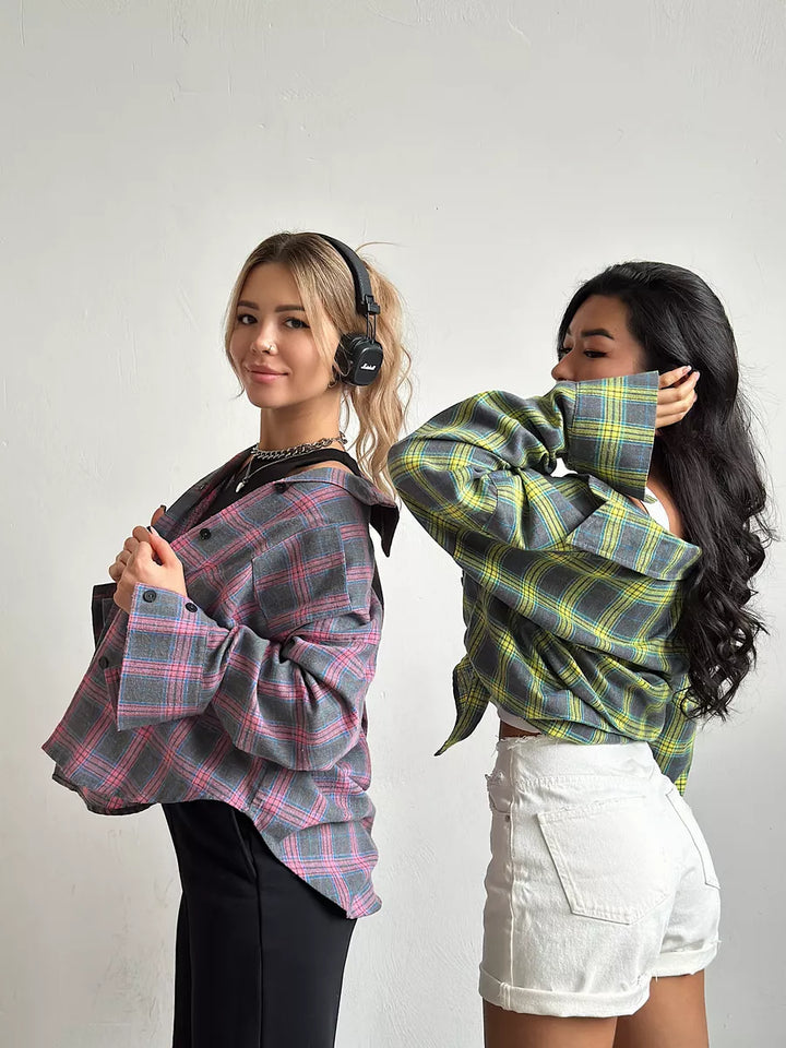 Caitlin - Checked Flannel Shirt