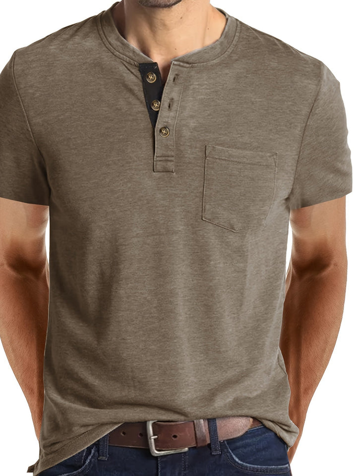 LAURENT MONACO | MEN'S HENLEY T-SHIRT