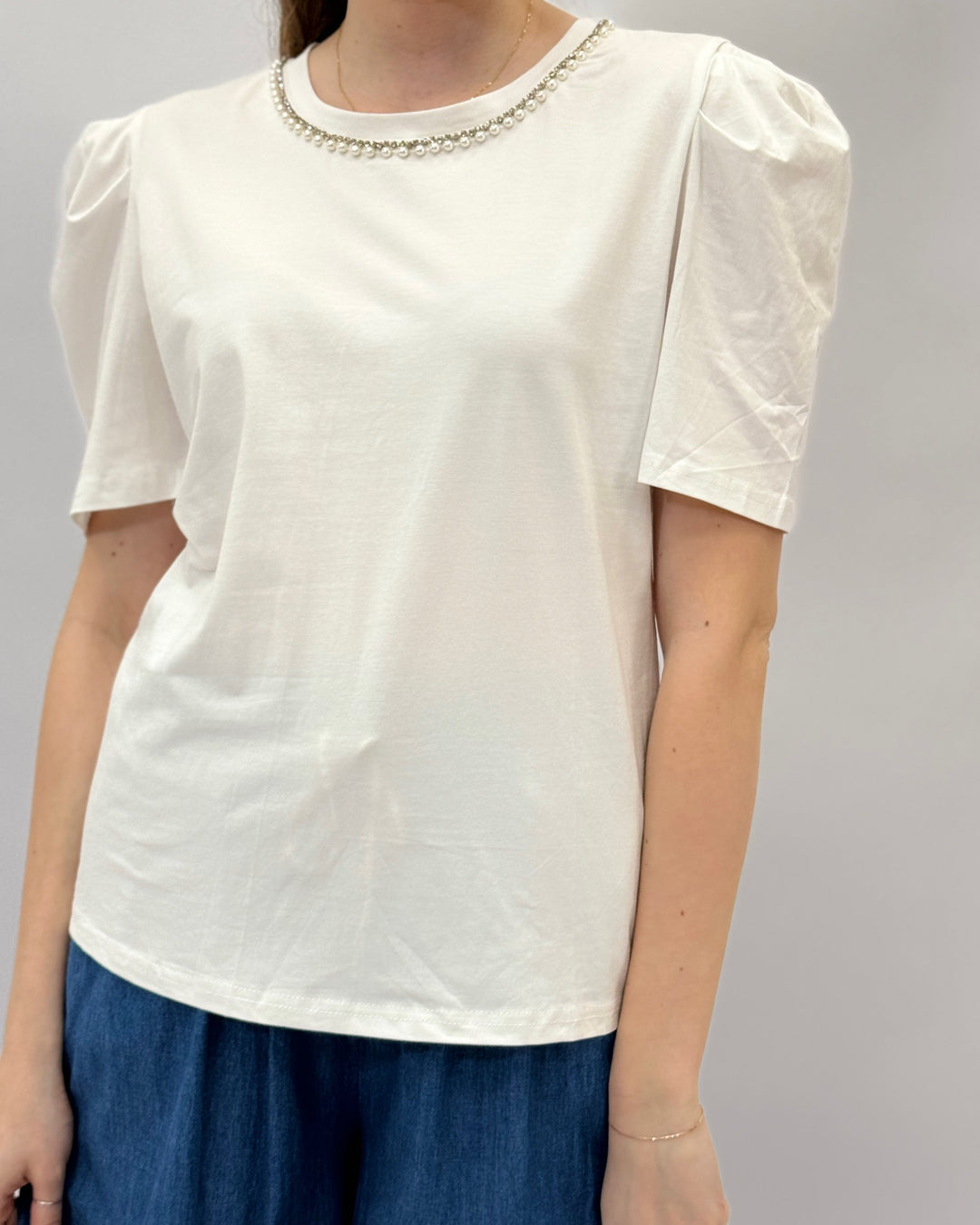 Winnie™  |  soft luxurious fabrics T-shirt Bead Details