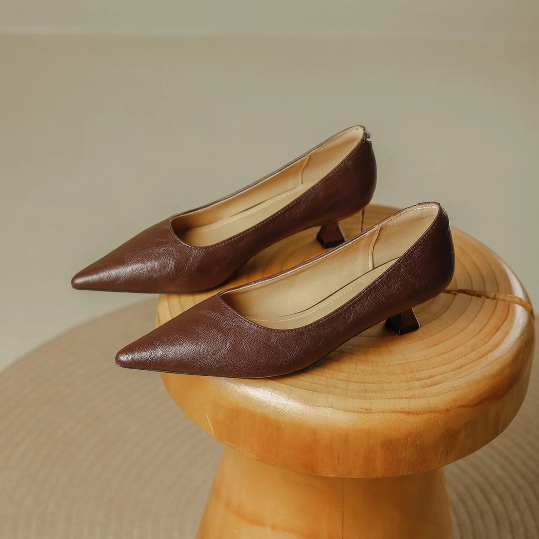 Pauline | Women's Pointed Low Heel Pumps