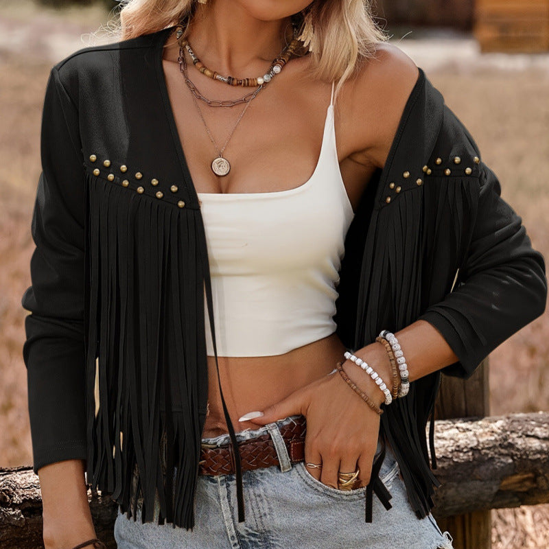 Women's Retro Ethnic Fringe Jacket