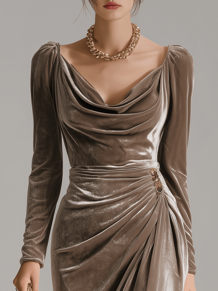 Elegant Mykah™ midi dress by Emma & Rose Cape Town featuring a flowy silhouette and stylish design, shown on a model.