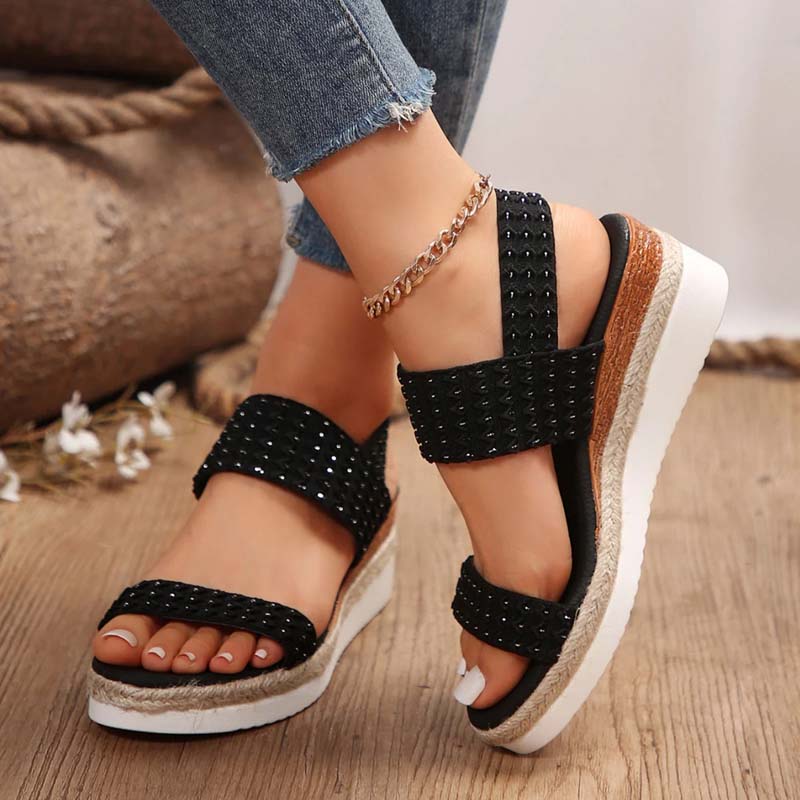 Comfortable Summer Wedge Sandals for Women Sorelia, view 9 - Elena Harper
