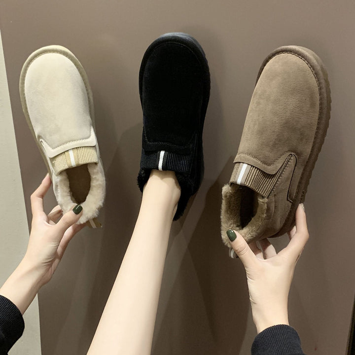 Women's suede-effect slippers with warm interior - Verayne