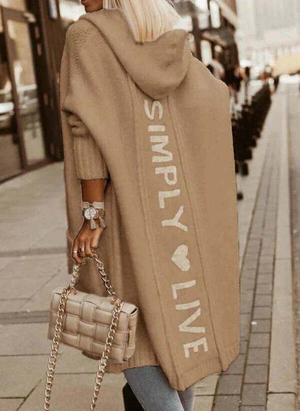 Isabelle | Long Hooded Cardigan for Winter