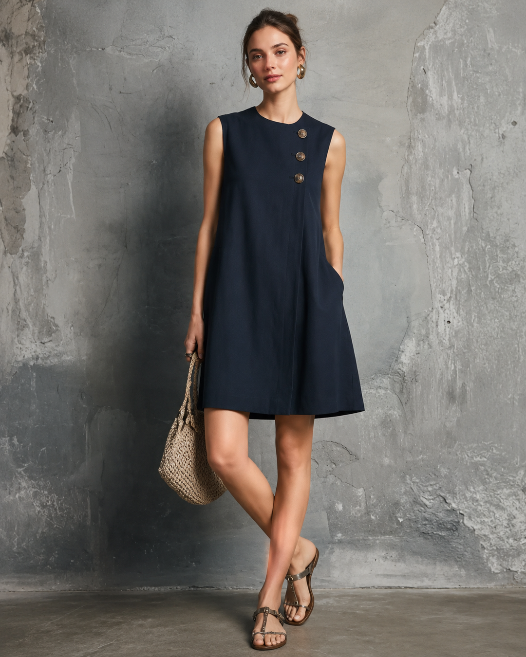 Isaline™ | Elegant Dress with Isometric Buttons