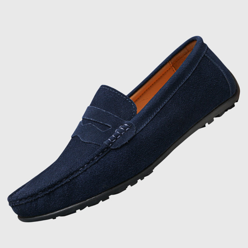 KATY – SUEDE PENNY LOAFERS