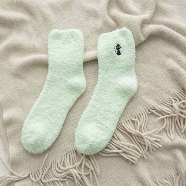 Cat Pattern Plush Socks
