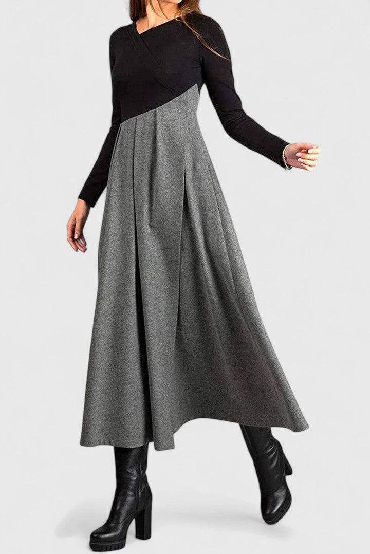 Emma & Rose Cape Town Janet™ long sleeve maxi dress, elegant floor-length dress with long sleeves and flowing fabric.