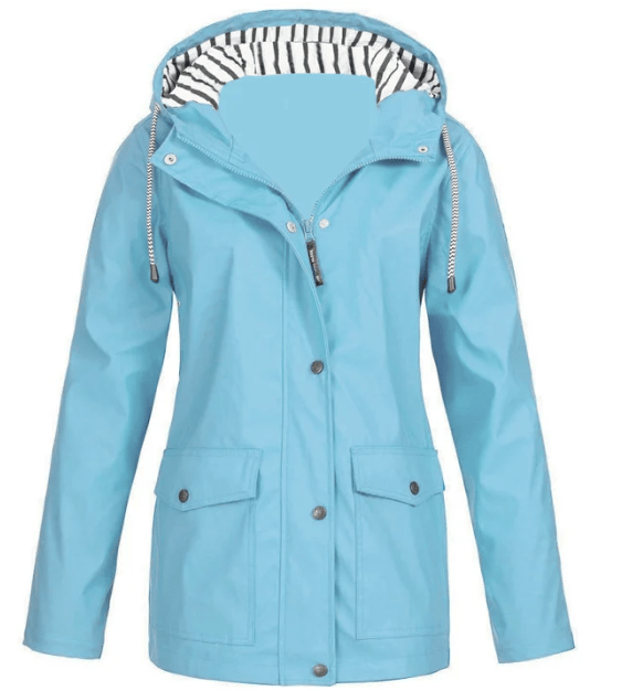 Women's Waterproof Hooded Jacket with Practical Pockets