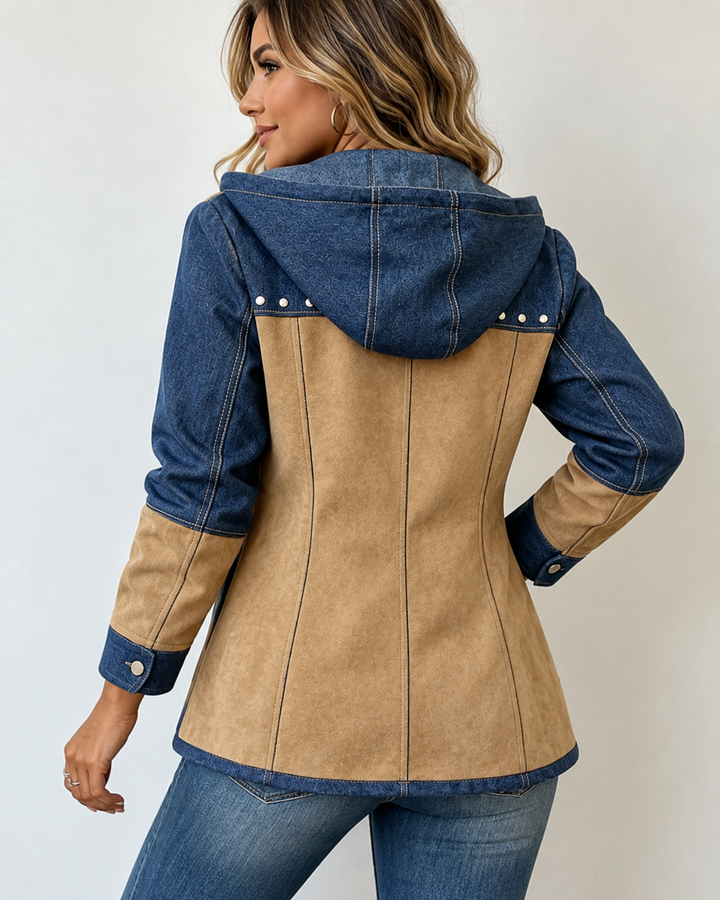 Demi™ | Comfortable Patchwork Jacket with Hood