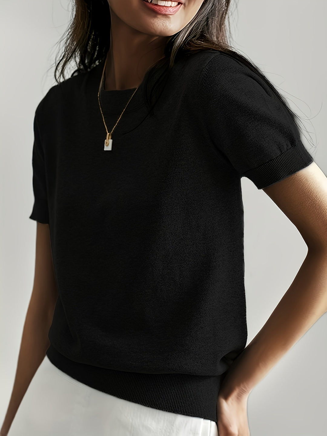 Jacquie Casual T-Shirt with High Elasticity - Elena Harper
