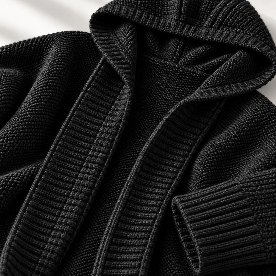 Women's Hooded Chunky Knit Longline Cardigan