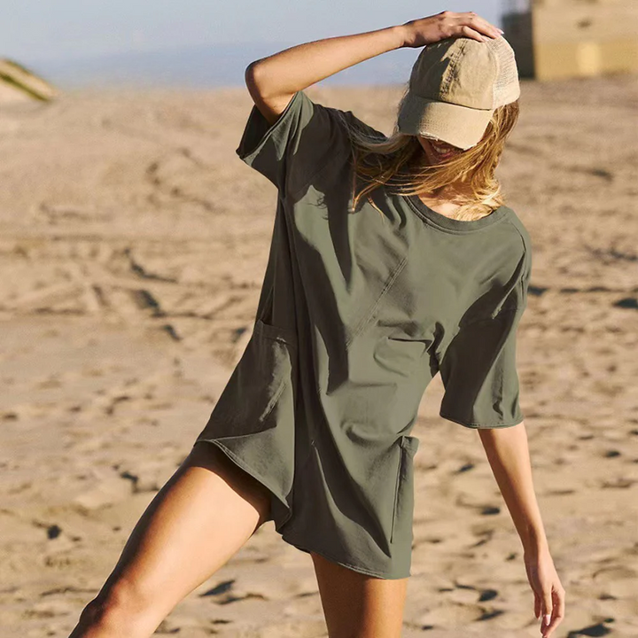 Sophie - Comfortable Oversized Reversible Romper with Pockets