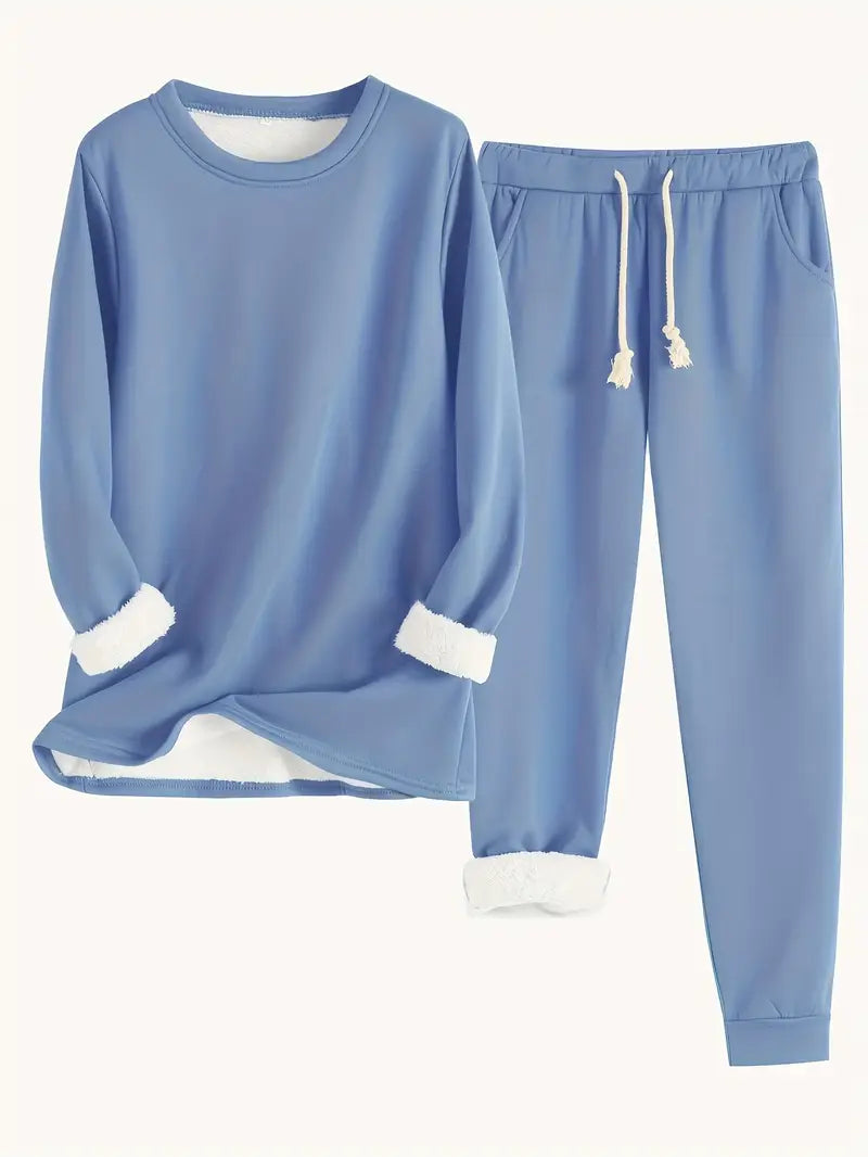 RILEY – COZY FLEECE-LINED LOUNGE SET
