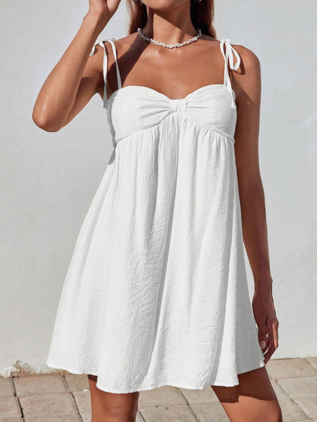 Elegant Solid Mini Dress for Women – Comfortable and Stylish Loose Fit