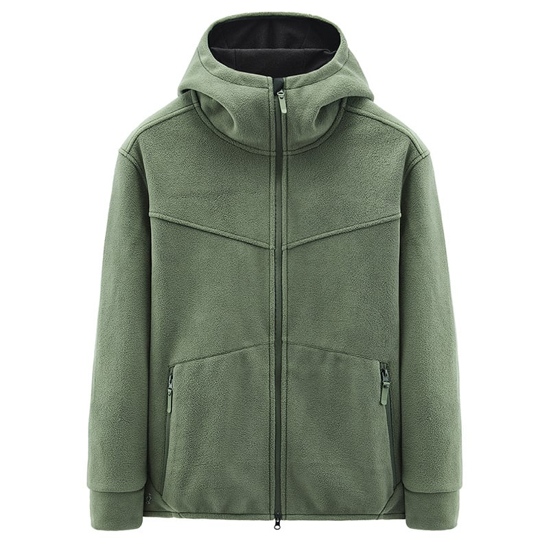 Men's Fleece Jacket with Hood - Nils