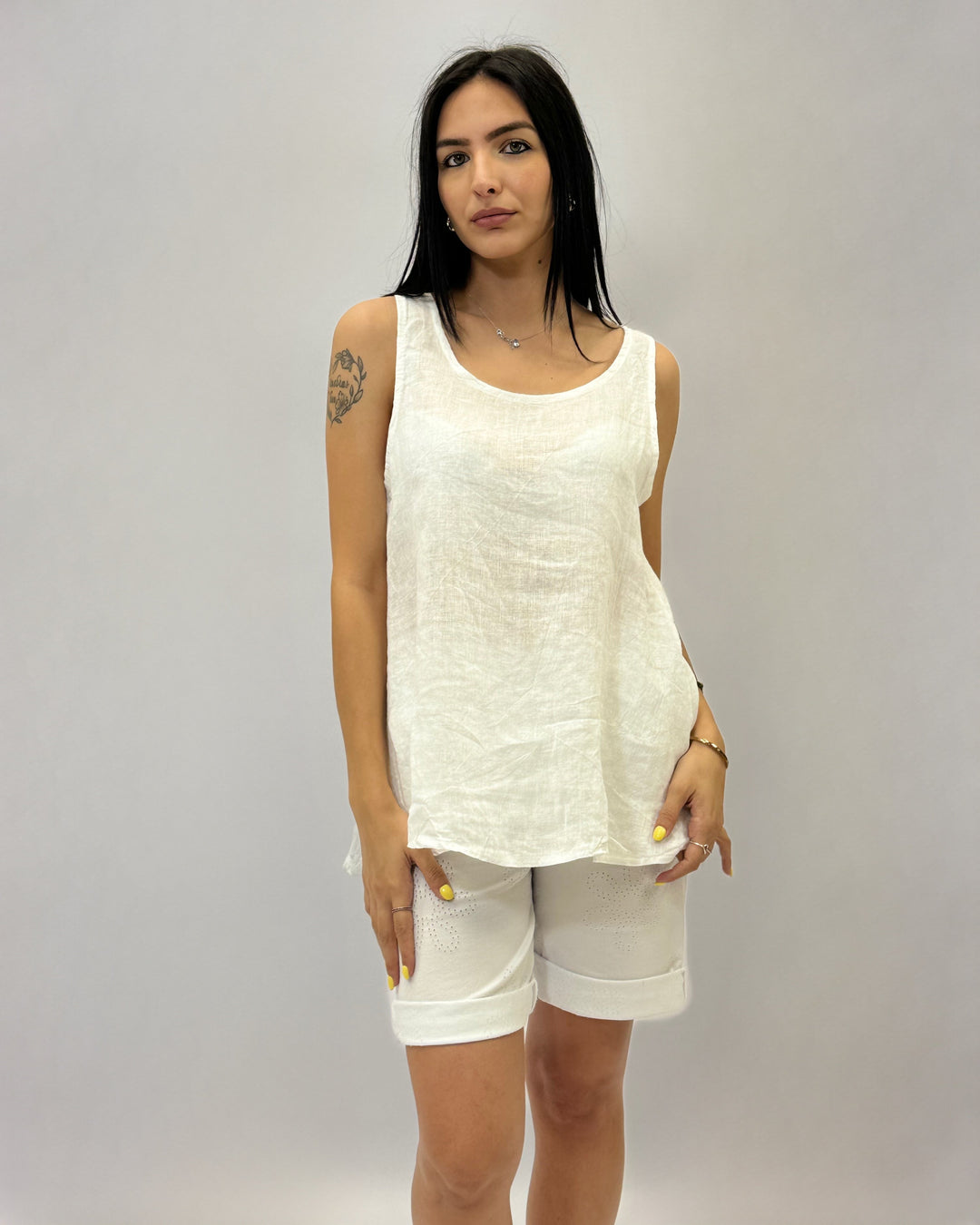 soft luxurious fabrics™  |  Vest Top Buttons Back