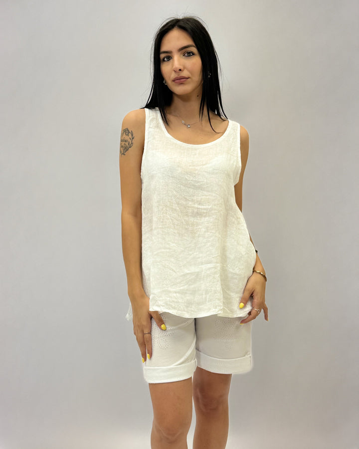 soft luxurious fabrics™  |  Vest Top Buttons Back