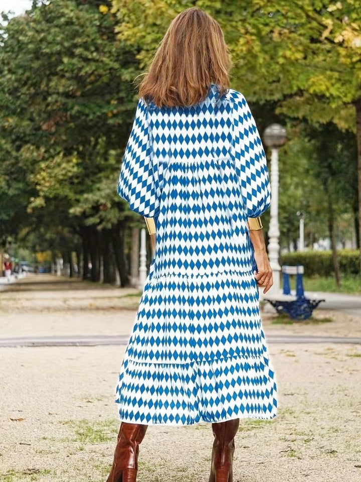 Abisha - Boho maxi dress with loose floral print