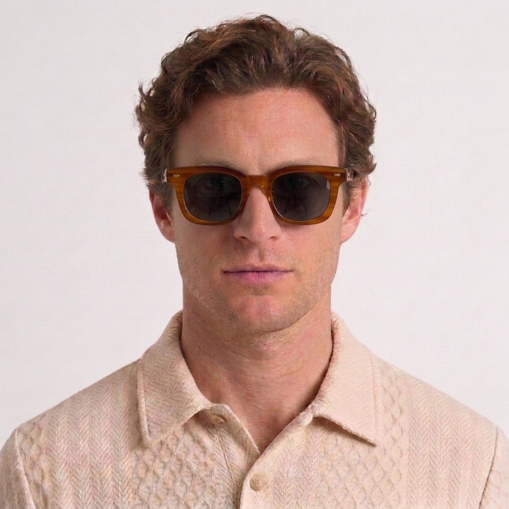 Vintage Square Acetate Sunglasses for Men