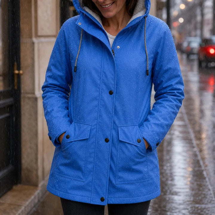 Mandy Warm and Stylish Fleece Winter Jacket with Hood - Elena Harper