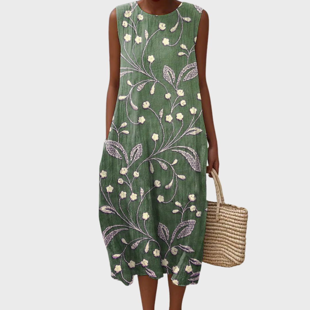 Thalia Blossom Charm Midi Dress - Elena Harper