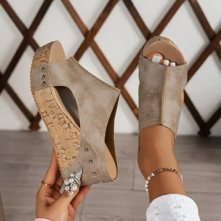 Melissa Orthopedic Leather Sandals, view 6 - Elena Harper